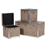 Alpine Chic Wood & Metal Trunks